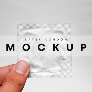 Latex Condom Packaging Mockup (PSD)
