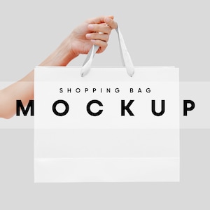 Maqueta de bolsa de compras, Maqueta de bolsa de papel, Maqueta de bolsa de compras de papel, Maqueta de bolsa de regalo, Maqueta de bolsa de regalo