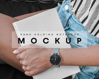 Hand Holding Notebook Mockup, Notebook Cover Mockup, Magazine Cover Mockup, Diary Mockup, Magazine Mockup, Note Mockup, Notebook Mockup