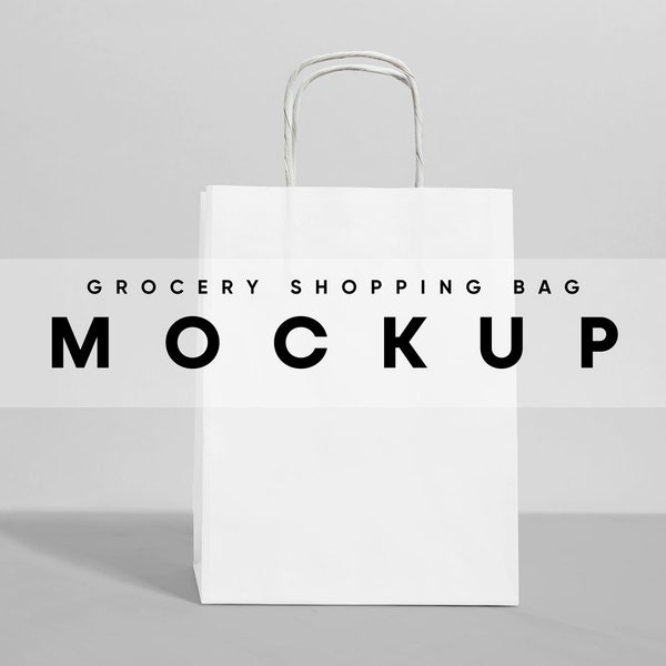 Shopping Bag Mockup, Paper Bag Mockup, Paper Shopping Bag Mockup, Gift Bag Mockup, Present Bag Mockup