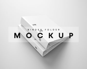 Binder Cover Mockup: Stationery Folder (PSD)