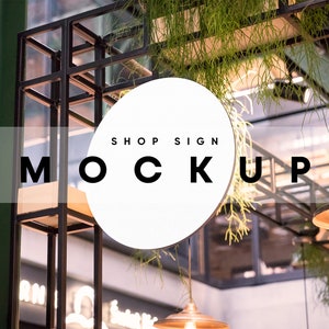 Shop Sign Mockup, Sign Mockup, Wayfinding Mockup, Signage Mockup, Caffee Sign Mockup, Shop Mockup, Restaurant Sign Mockup