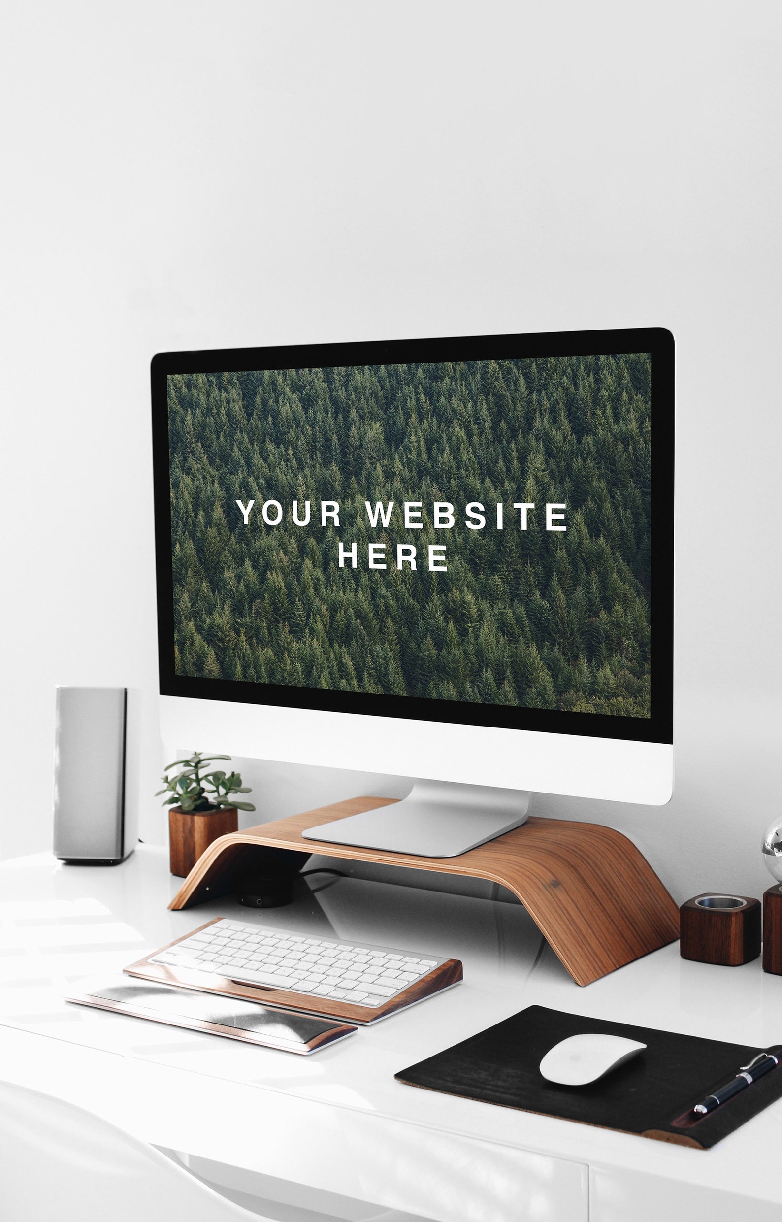 IMac on Desk Mockup Computer Mockup Monitor Mockup Device