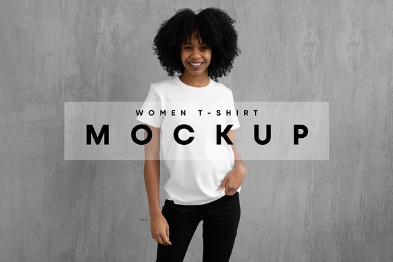 Women's T-Shirt Mockup: Photo Realistic Apparel Template (PSD Jpg)