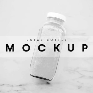 Juice Bottle Mockup, Smoothie Bottle Mockup, Plastic Bottle Mockup, Small Bottle Mockup, Water Bottle Mockup,