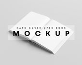 Hard Cover Open Book Mockup: PSD Template (Digital Download)