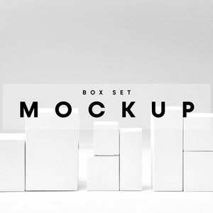 Box Mockup, Bastelpapier Schachtel Mockup, Box Mockup, Box Mockup, Paket Mockup, Karton Mockup, Einkaufsbox, Box Paket Mockup,