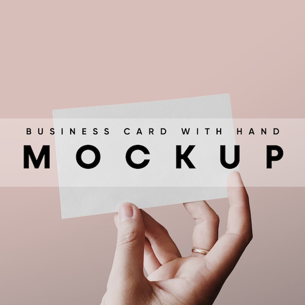 Hand Holding Business Card Mockup, Business Card Mockup, Card Mockup, Business Card With Hand Mockup