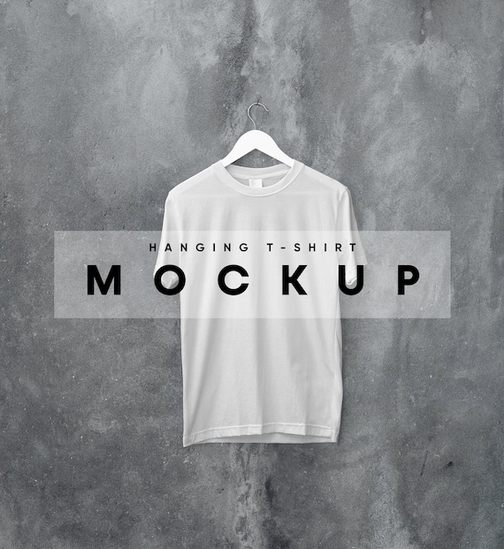 Hanging T-Shirt Mockup: Apparel Template (PSD & JPG)