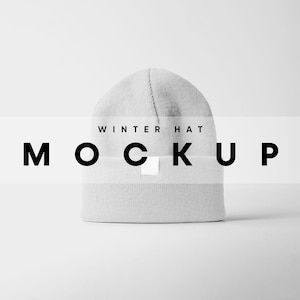 Winter Hat Mockup, Hat Mockup, Material Hat Mockup, Beanie Mockup, Wear Mockup, Fashion Mockup