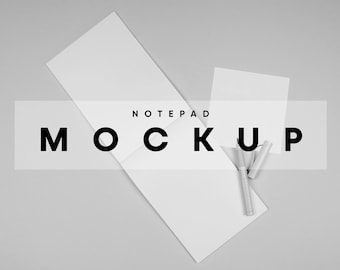 Photo Realistic Notepad Mockup: PSD & JPG Files (Digital Download)