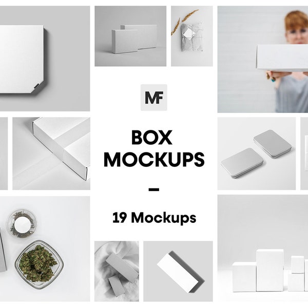 Box Mockups, Paper Box Mockup, Gift Box Mockup, Packaging Mockups, Box Set Mockup, Label Box Mockup, Pizza Box Mockup, Metal Box Mockup