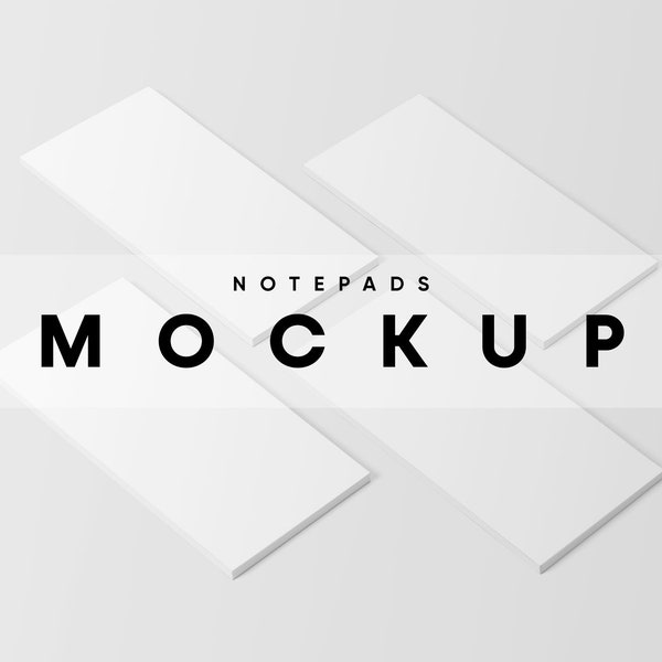 Notepad Mockup, Notepads Mockups, Notebook Mockup, Note Mockup, Note Paper Mockup, Memo Paper Mockup