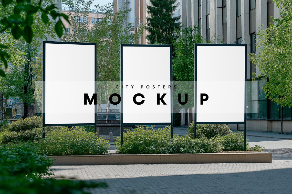 Triple Poster Mockup: Photo Realistic Frame Template (PSD & JPG) - Etsy