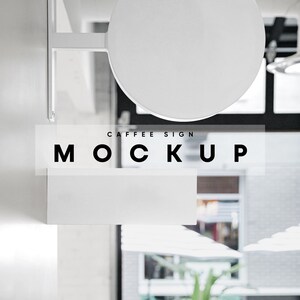 Caffee Sign Mockup, Shop Sign Mockup, Sign Mockup, Wayfinding Mockup, Signage Mockup, Shop Mockup, Restaurant Sign Mockup