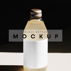 Water Bottle Mockup, Juice Bottle Mockup, Smoothie Bottle Mockup, Glass Bottle Mockup, Bottle Label Mockup, Transparent Bottle Mockup,