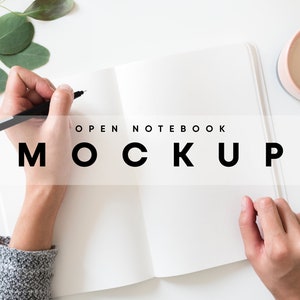 Notebook Mockup, Open Notebook Mockup, Notebook with Hands Mockup, Diary Mockup, Magazine Mockup, Note Mockup, Sketchbook Mockup