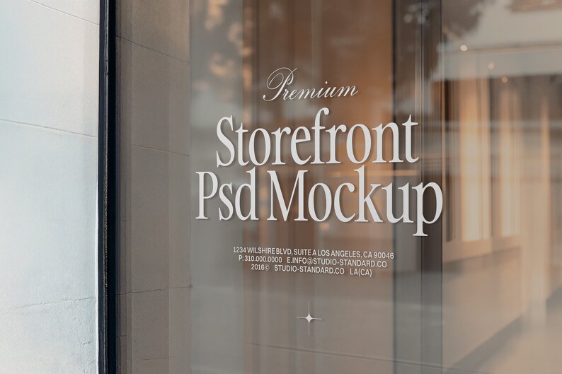 Storefront Text Storefront Window Sign Mockup: Restaurant & Caffee (PSD) - Etsy
