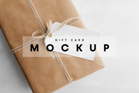Gift Card Mockup Gift Label Mockup Box Mockup Package - Etsy