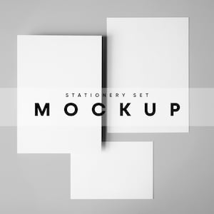 Mockup di carta intestata, Mockup di documento aziendale, Mockup di cancelleria, Mockup di biglietto da visita, Mockup di brochure, Mockup di volantino, Mockup di documento, Business