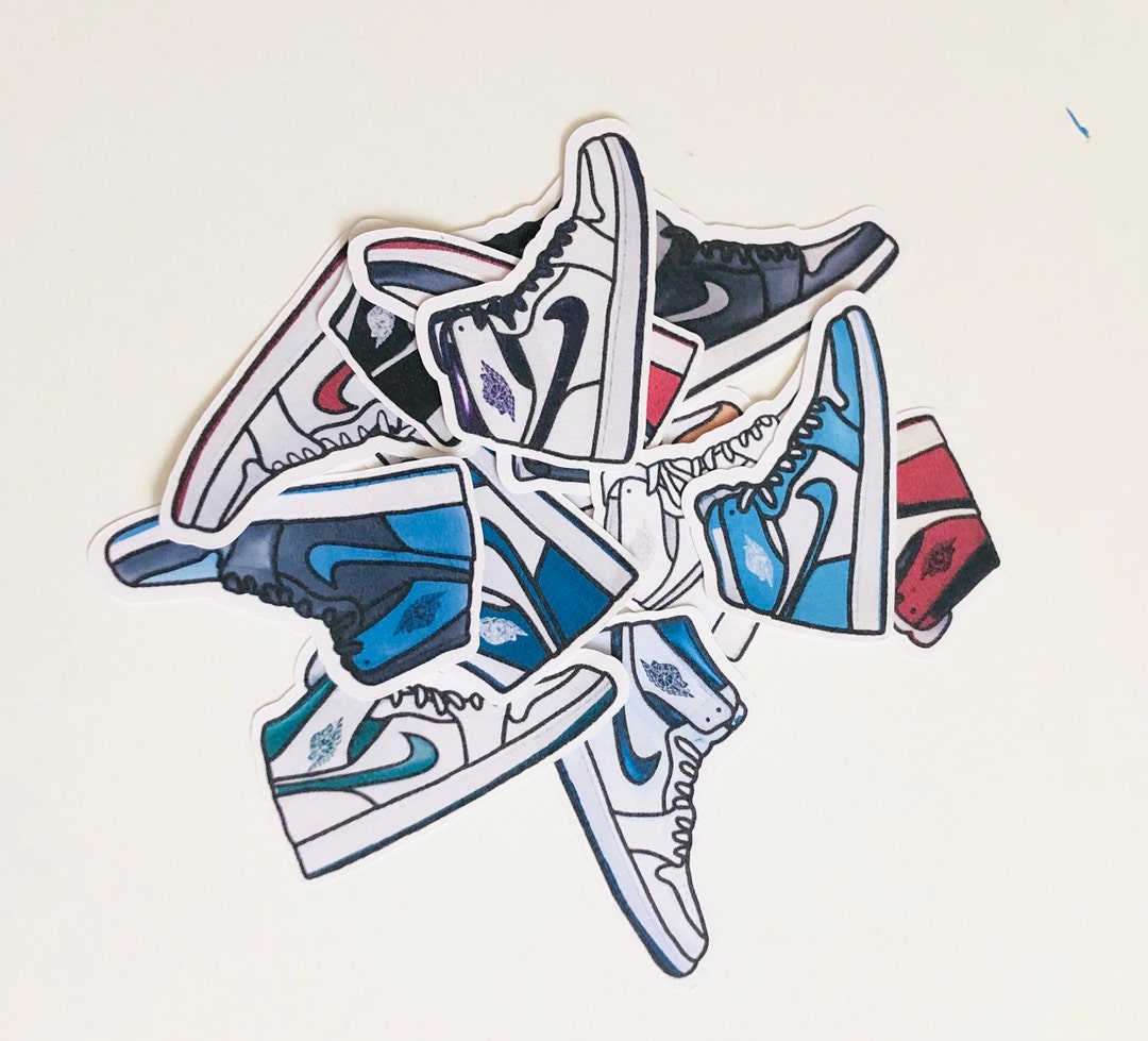 One Inch Jordan Sticker DIY Air Jordan 1 Stickers/cake Toppers Original 1985 Colorways Hiqh ...