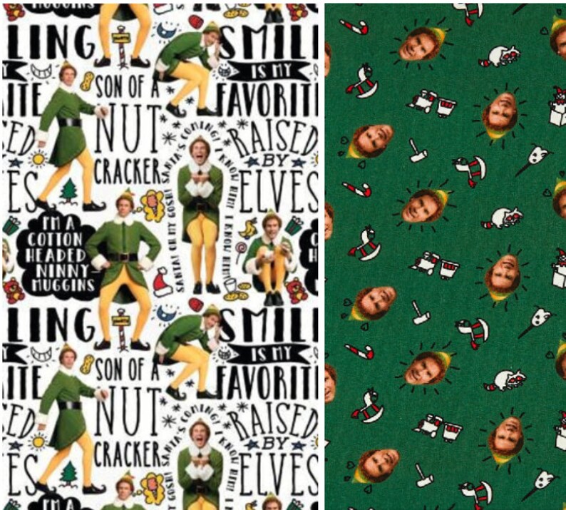 Buddy the Elf Fabric / Cotton Fabric Christmas Holiday / Etsy