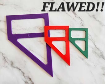 FLAWED Dog Bandana Template / Sewing Quilting / Bandana Pattern / Over the Collar / Sewing Quilting Stencil