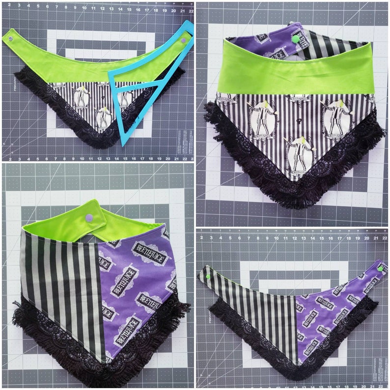 Curved Dog Bandana Template / Snap on Bandana Pattern / Sewing Etsy