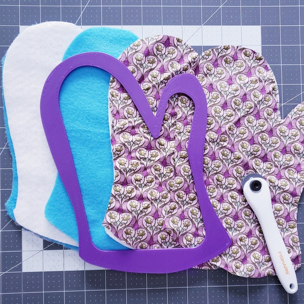 Oven Mitt Template Pattern Stencil / Sewing Quilting / Sewing Patterns