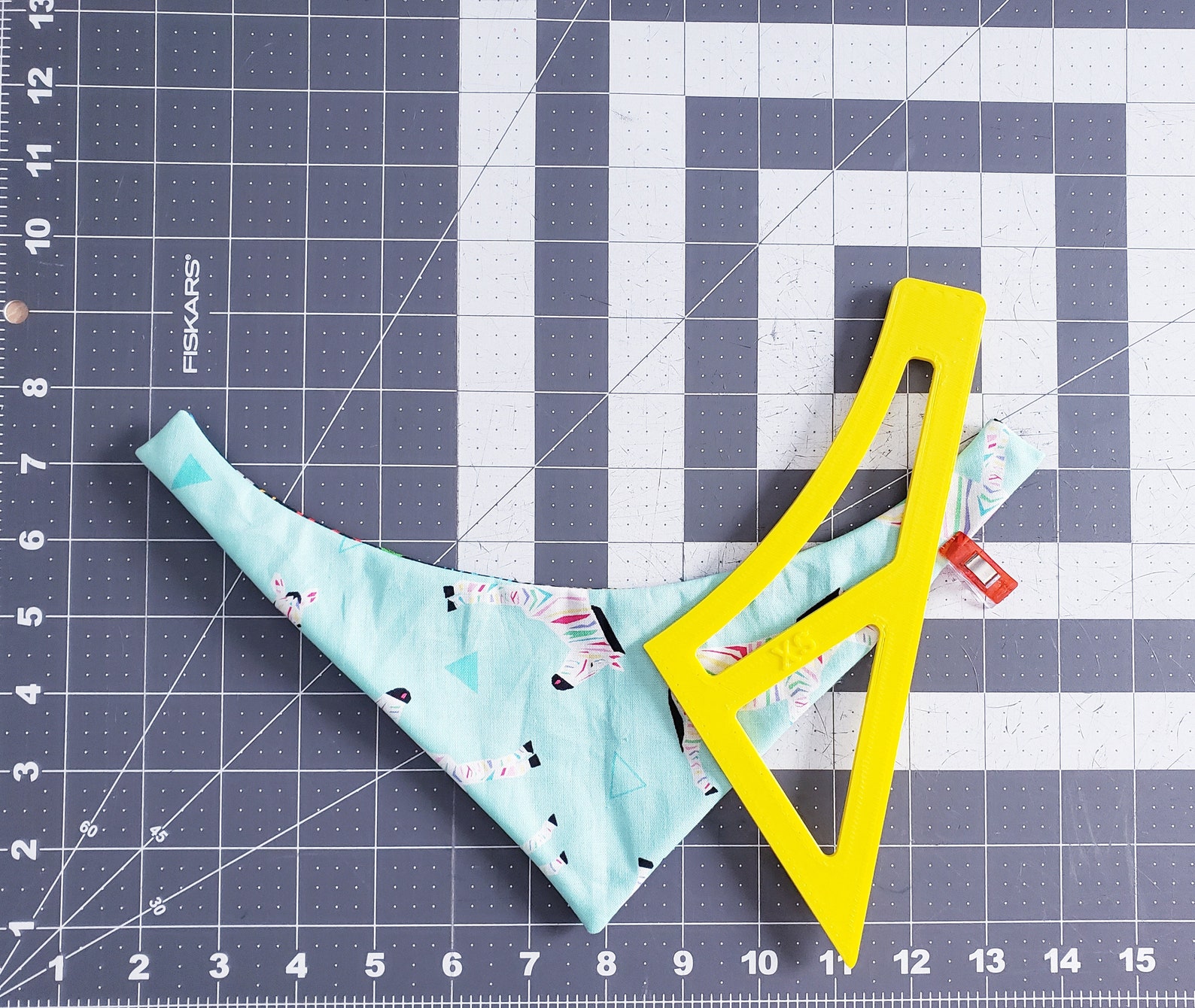 Curved Dog Bandana Template / Snap On Bandana Pattern / Sewing Etsy