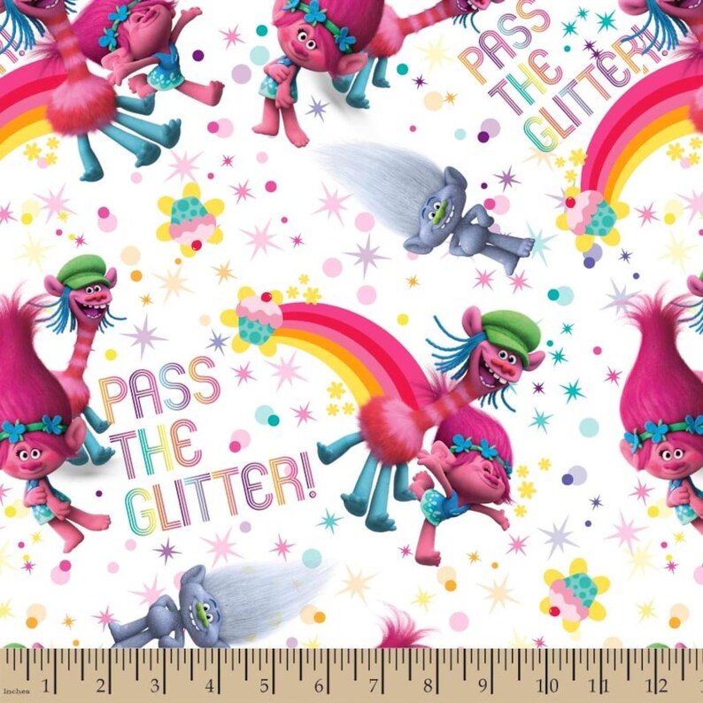 Trolls Poppy Fabric Cotton / Rainbow / Dreamworks / Face Mask - Etsy