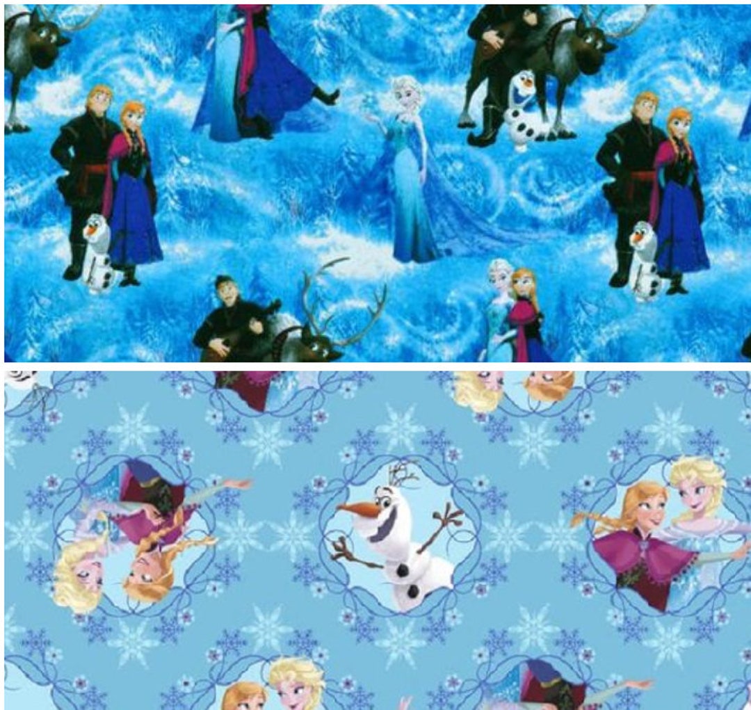 Disney Frozen Gang Character Scenic Cotton Ana Elsa Sven - Etsy