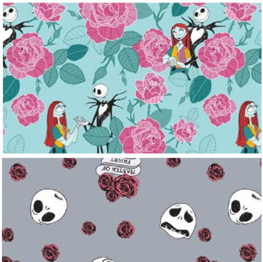Nightmare Before Christmas Roses Master of Freight / Cotton Etsy