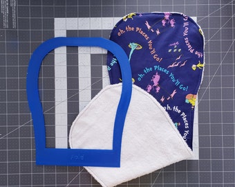 Baby Burp Cloth Template / Sewing Pattern / Sewing for Infants Babies / DIY Craft / Gifts to Sew Newborn Sewing Quilting Stencil