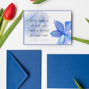 SAINT FRANCIS ASSISI gebedskaart, St Francis Assisi afdrukbaar, katholieke Saint Quote & gebedskaart, christelijke wenskaart, Instant Download