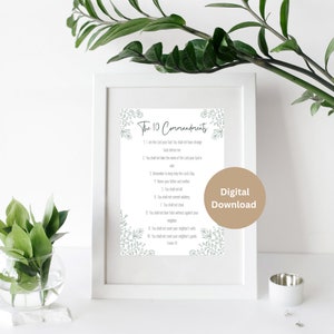 The Ten Commandments Wall Art, Exodus 20 Wall Art, 10 Commandments, Bible Verse Wall Art, Christian Home Wall Decor, Bible Prints