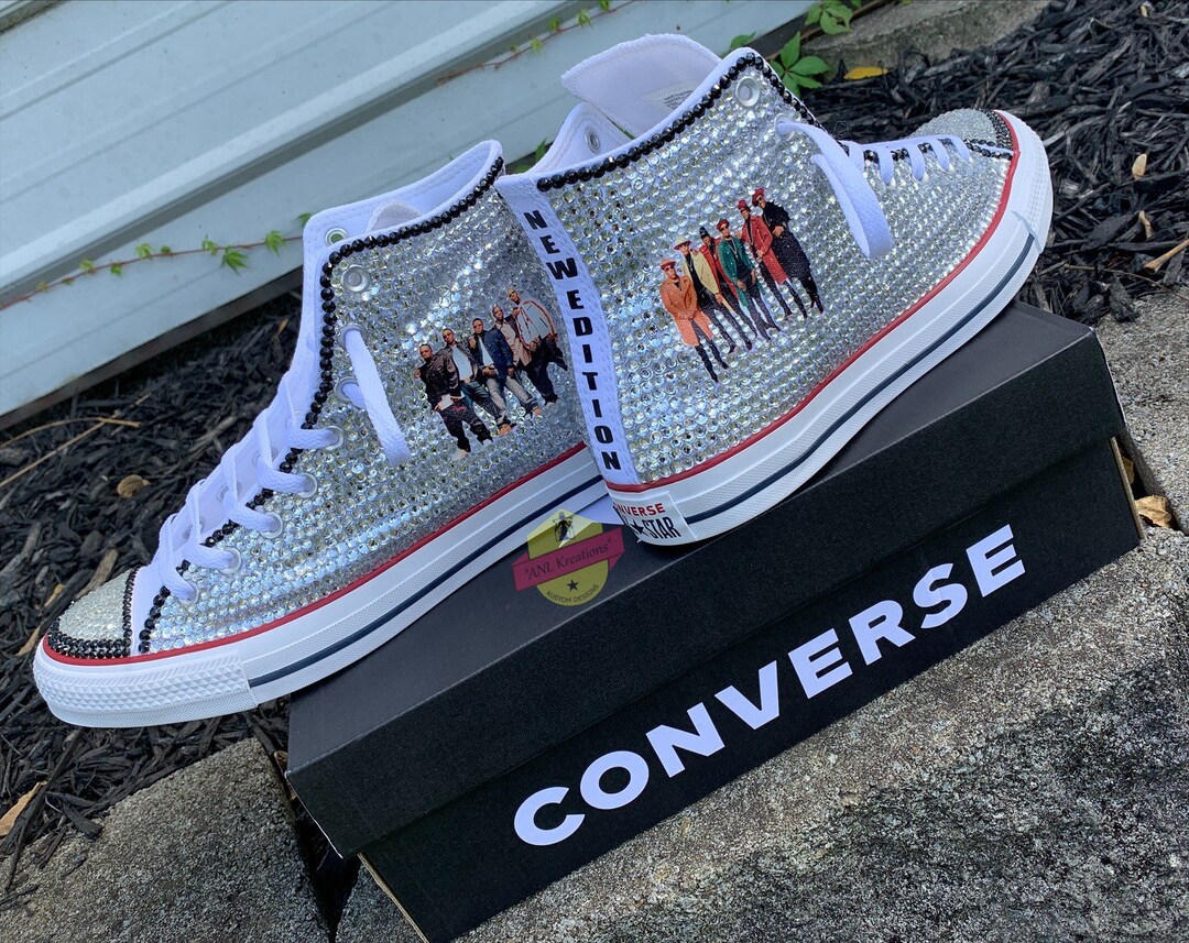 Custom Blinged High Top or Low Top Converse Shoes Blinged All Etsy