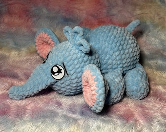 Low Sew Hudson Elefant, Häkelelefant, schläfriger Elefant, Amigurumi, Elefant häkeln Muster, häkeln mit Hudson