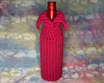 Wine Bottle Sweater, Crochet PDF Pattern, Crocheted Wine Cover, Gift Ideas, Handmade, Gift Accessories, Crocheting With Hudson