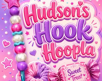 Hudson’s Hook Hoopla Crochet Hooks, Silicone Beaded,  Crocheting With Hudson