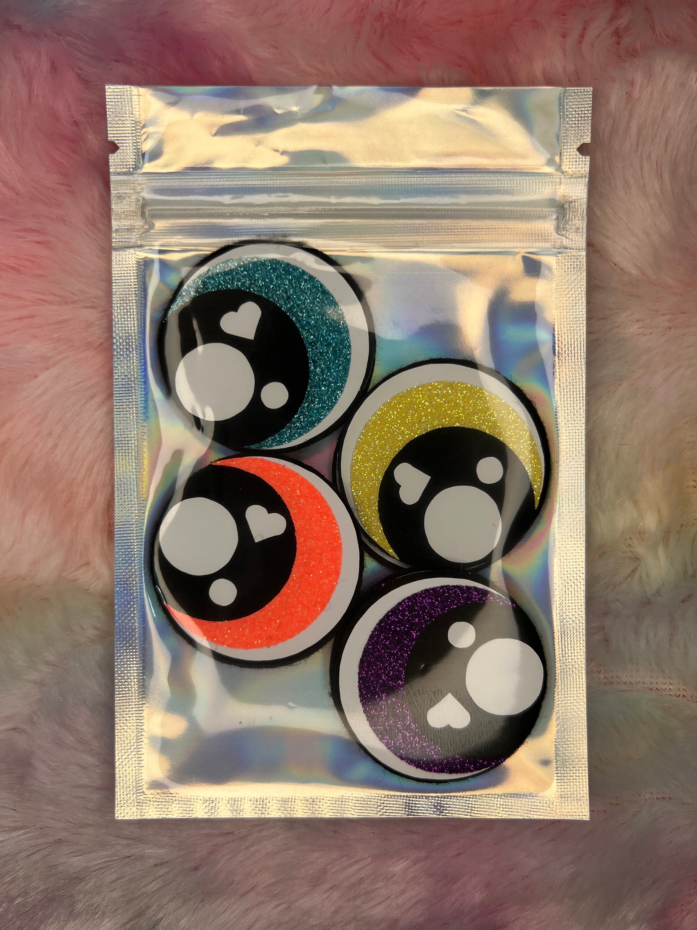 Glitter Heart 1 1.3 and 1.5 Felt Eyes Cricut Eyes Etsy Canada