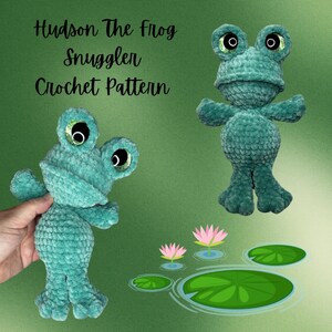 Hudson The Frog Snuggler Crochet Pattern, Crochet Frog Pattern, Frog Lovey, Anxiety Snuggler, Amigurumi, Crocheting With Hudson