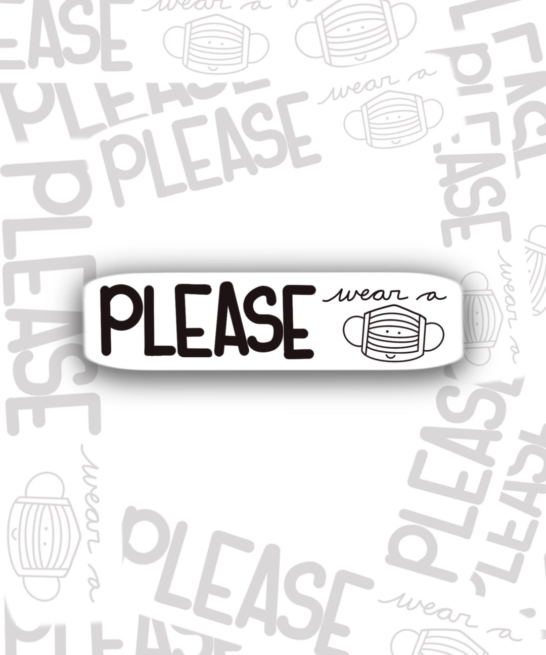 Please Wear A Mask Sticker Sticker Sheets-die Cut Stickers size: 3.5x0 ...