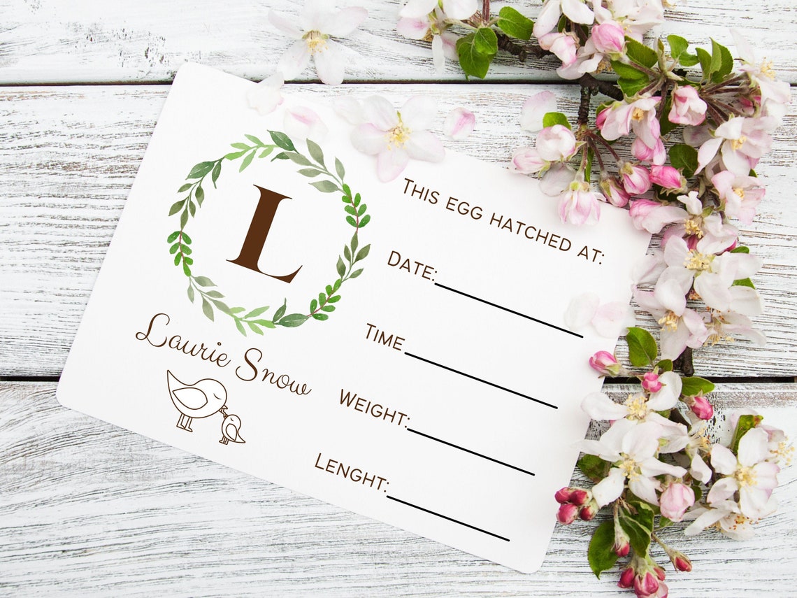 Personalized Hospital Crib Card/instant Digital Download/birth Etsy