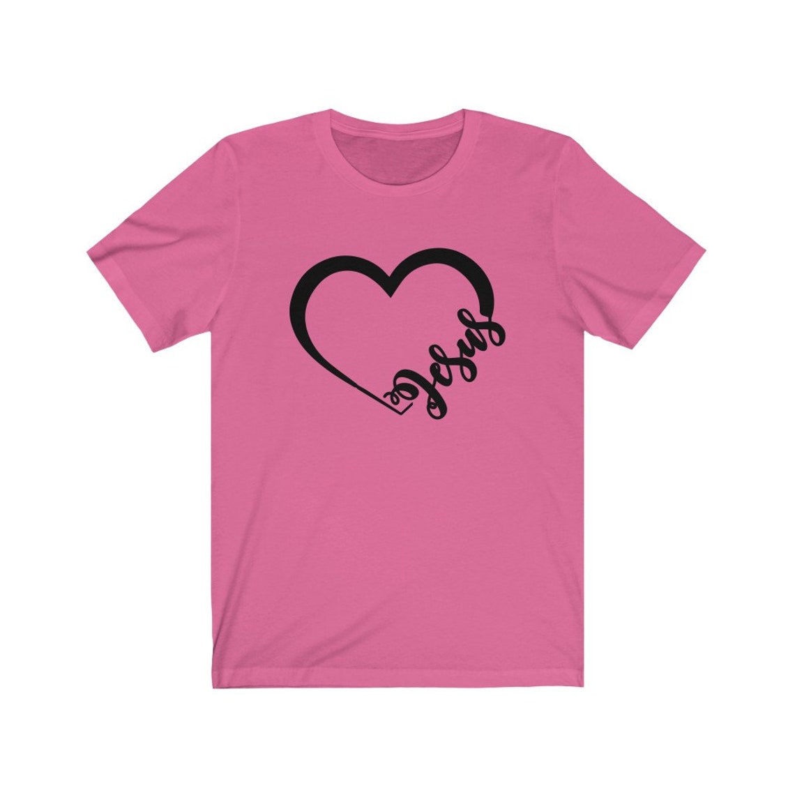 Jesus Heart T-shirt Christian Shirt for Woman Jesus T-shirt | Etsy
