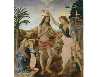 Chrzest Chrystusa Da Vinci Del Verrocchio - Koc