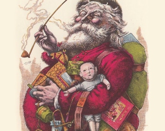 Santa Claus Thomas Nast - Throw Blanket
