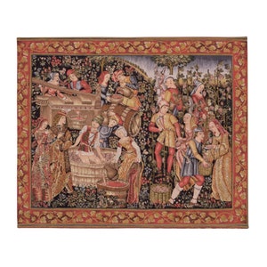 The Grape Harvest Tapestry - Throw Blanket