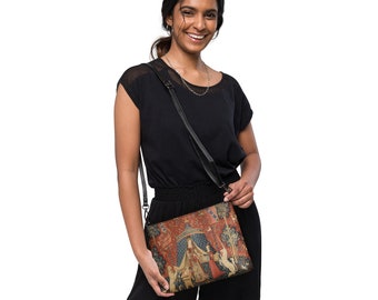 Crossbodytas - Lady and the Unicorn Tapestry Embroidery Medieval