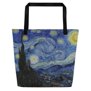 Large Tote Bag - Van Gogh Starry Night Painting